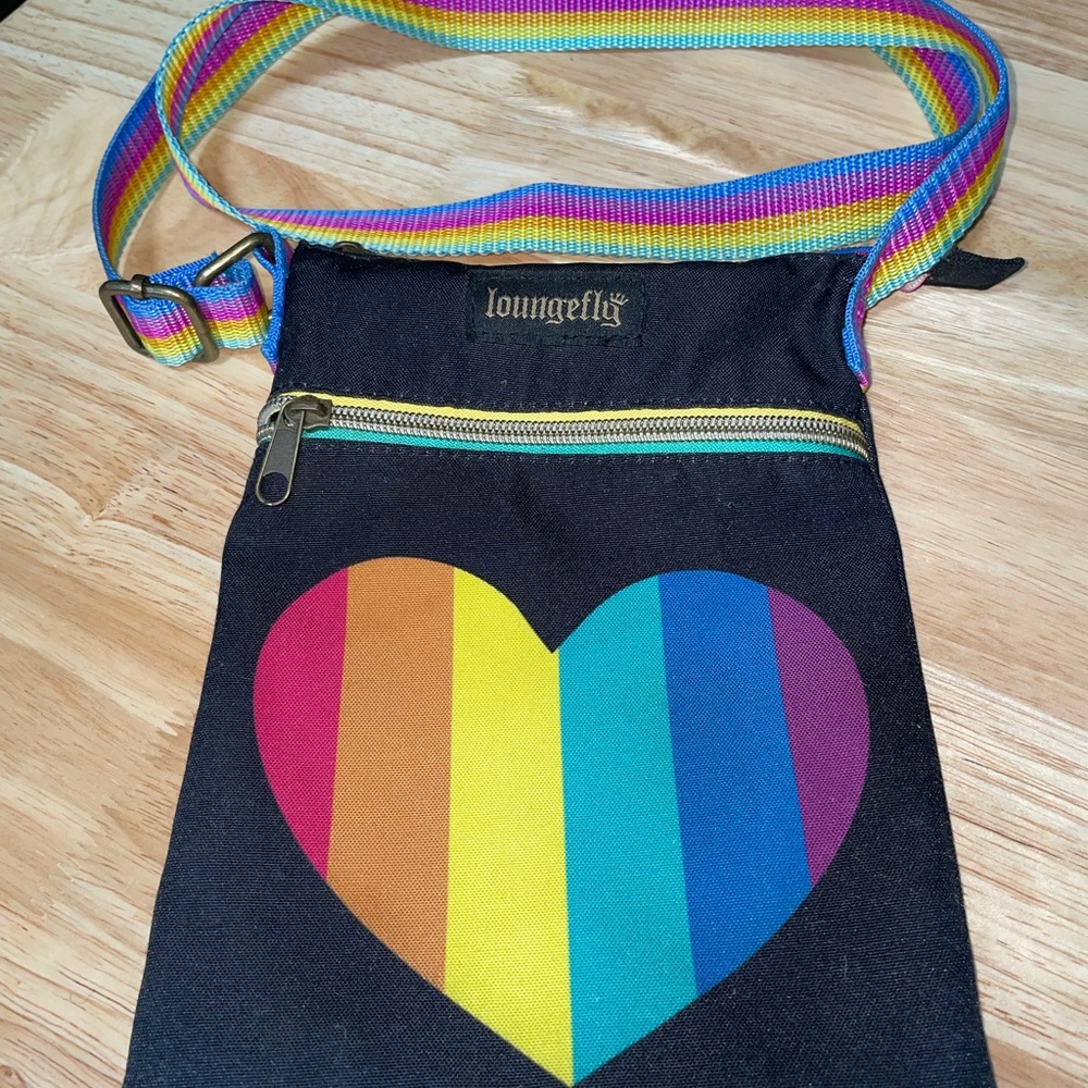 Pride Crossbody with Rainbow Heart Design -NWOT